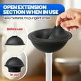 thumbnail image 4 of Desatascador Denvlex, resistente, con soporte, 48 cm, color blanco perla, 4 of 7