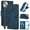 Blue, variant on Designed for iPhone 15 Case Wallet, Elegant Women Flip Folio Cover with Flower Embossed PU Leather Stand Credit Card Holders Slots Wrist Strap Phone Case for iPhone 15, Black
