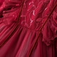 thumbnail image 4 of StylesILove Toddler Little Girls Sequin Tulle Red Long Sleeve Dress Ruffle Flower Girl Princess Tutu Dress for Pageant, Holiday, Wedding, Birthday Party Dressy Outfit (3-4 Years), 4 of 8