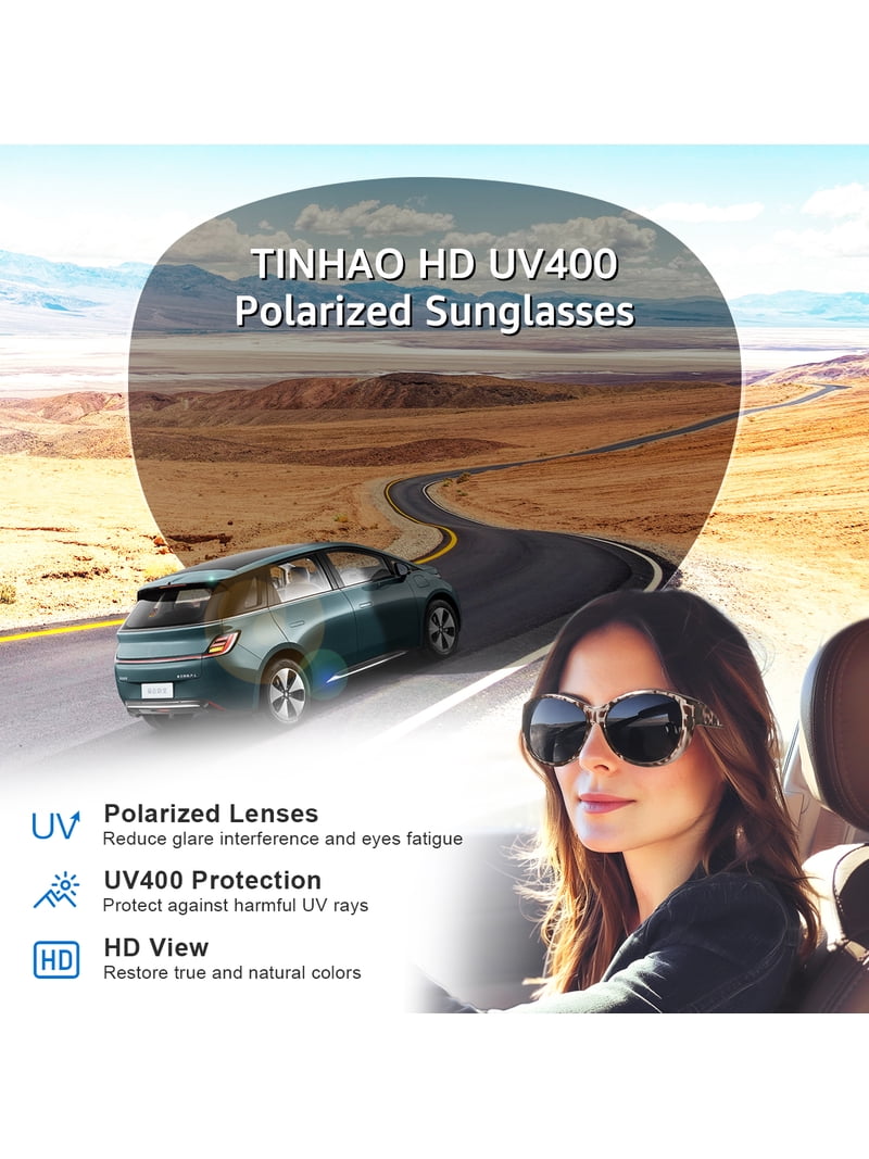 TINHAO Polarized Fit Over Glasses Sunglasses for Women UV  display picture 3