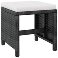 thumbnail image 5 of vidaXL 5 Piece Outdoor Dining Set Poly Rattan and Acacia Wood Black, 5 of 5