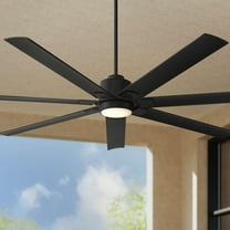 72" Casa Vieja Airbender Matte Black LED Ceiling Fan with Remote