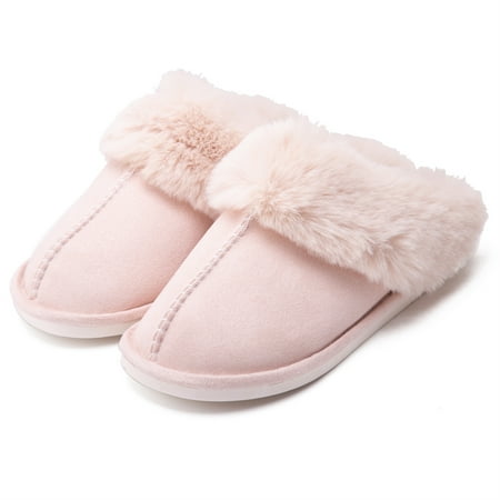 

Womens Slipper Size 5-14 Women Men Anti-skid Rubber Sole Fluffy Soft Warm House Shoes anti-skid Cozy Plush for Indoor Outdoor Beige US 11-12(Women)
