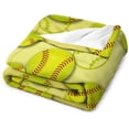 thumbnail image 4 of Yellow Tennis Ball Blanket, Soft Cozy Plush Throw Blanket, All Season Lightweight Blanket for Bed Sofa Living Room 40"x50", 4 of 6