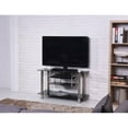 thumbnail image 2 of Contemporary Home Living 39" Black Contemporary Style Wide Glass TV Stand, 2 of 3