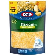 Kraft Mexican Style Four Cheese Blend Shredded Cheese, 16 oz Bag