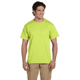 thumbnail image 3 of Gildan Men’s High Visibility Safety T-Shirt, Hi Vis Short Sleeves Adult Workwear with Pocket Tee, Crewneck Safety Green, 6 Pack, 3XL, 3 of 5