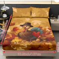 thumbnail image 4 of Qpednta Thanksgiving Duck Sheets Set, Breathable All‑Season 3 Pieces Bedding Sets 1 Fitted Sheet with 2 Pillowcases, Wrinkle‑Resistant Machine Washable Bed Sheets for Multiple Room Styles, 4 of 7