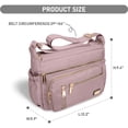 thumbnail image 3 of Bandolera NPBAG para mujer de nailon impermeable, plata y rosa, 3 of 7