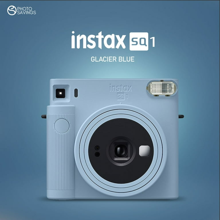 Fujifilm Instax SQ1 Instant Camera (Glacier Blue) w/ Basic Accessories Bundle Includes Fujifilm Instax Square Instant Film (20 Exposures)