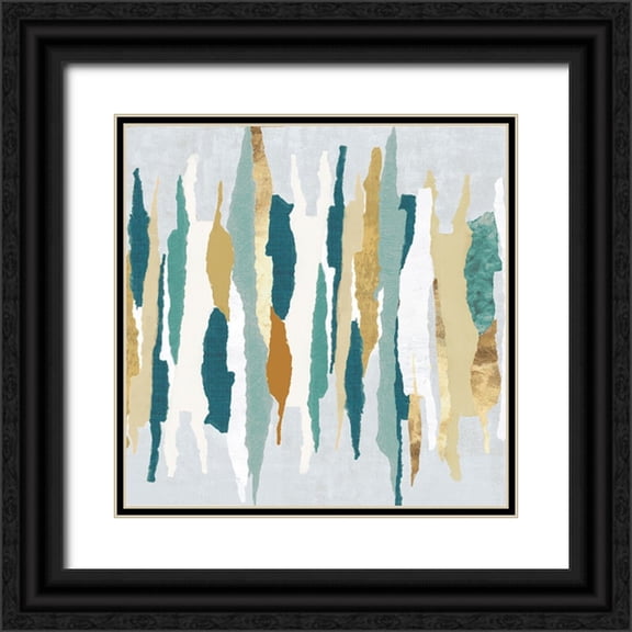 PI Studio 12x12 Black Ornate Wood Framed with Double Matting Museum Art Print Titled - Paper Tears