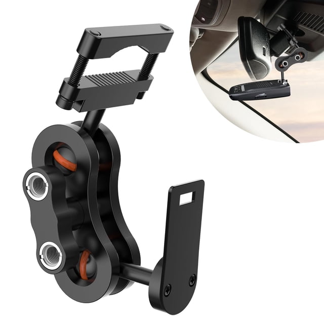 SDSACZMU Soporte para detector de radar, base de montaje de radar para varilla de espejo retrovisor, adecuado para modelos de radar Uniden
