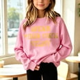 thumbnail image 2 of RMGVDSD Girls Casual Letter Print Crewneck Sweatshirts Long Sleeve Pullover Cozy Sweatshirt Soft Comfortable Fashion Tops Fall Clothes Trendy Sweatshirt 5-6 Years, 2 of 4