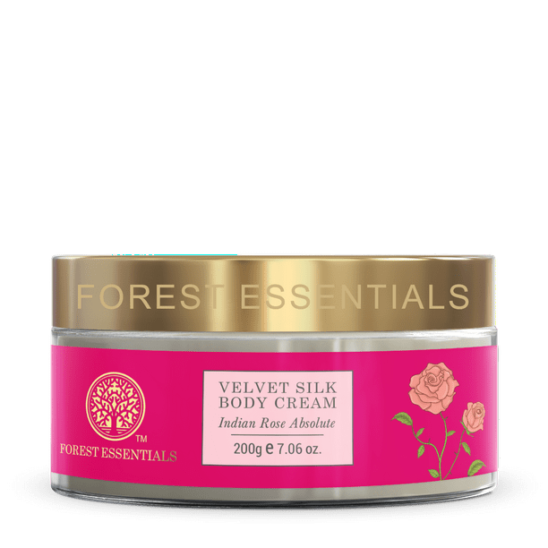 Forest Essentials Velours Soie Crème pour le Corps Indien Rose Absolu - 200g