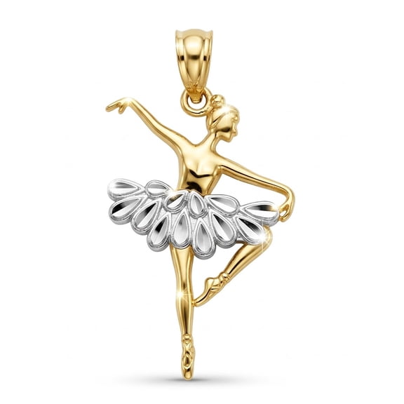 Charm America - Gold Ballet Dancer Charm - 10 Karat Solid Gold