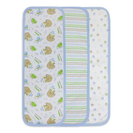 Parents Choice Baby Boys Burp Cloth, 3 Pack