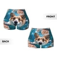 thumbnail image 5 of Yiaed Sea Swimming Corgi Print Women's Athletic Shorts Running Shorts Sporty Short High Waisted Elastic Workout Shorts for Yoga Gym Running & Sports -Small, 5 of 7