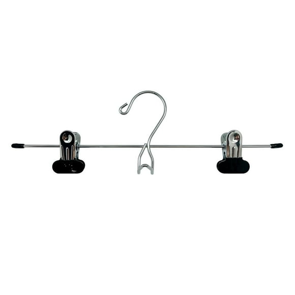 Heavy-Duty Add-On Metal Skirt Hangers with Clips, Multi Stackable Add on Metal Hangers, Adjustable Clip Pants Hanger, Skirt Hanger with Clips, Chrome Hook, Cascading Clip Hanger Jeans (3 Pack), Metal pants hanger with clips