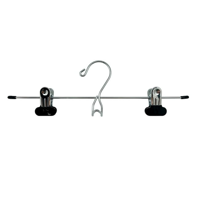Mainstays Adult Heavy-Duty Metal Pant/Skirt Hangers with Clips (3 pack)