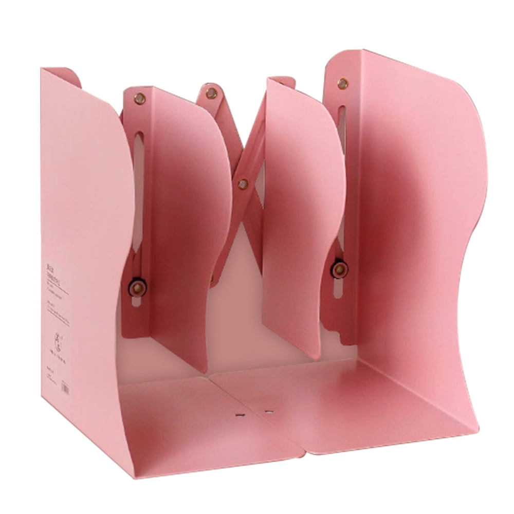 Retractable Bookends Metal Book Ends Decorative Binder Holder Organizer