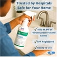 thumbnail image 4 of - Registered Disinfectant Spray - Kills 99.9% of Bacteria, Mold, Mildew, and - Multi-Surface Cleaner for Home, School, and Hospital - Fresh Scent - 32 Ounces (2 Pack), 4 of 4