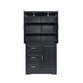 thumbnail image 7 of DEALTOPS Tall Storage Cabinet with Spacious Storage and Adjustable Shelves for Bathroom, Living Room, Black, 7 of 7