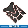 thumbnail image 6 of Universal 3D Motorcycle Gas Tank Decal 7.68''x5.63'' Fuel Oil Gas Tank Pad Protector Sticker Black Red, 6 of 6