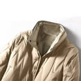 thumbnail image 6 of Jinhomg Lightweight Long Puffer Jacket for Women Fall Comfort Button Down Stand Collar Coat Thermal Long Sleeve Outerwear Daily Wear 90% off Clearance Sale Khaki M, 6 of 9