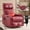 Red, variant on UHOMEPRO Swivel Rocker Recliner Chair, Faux Leather Manual Recliner with Heat and Massage, 360° Swivel Rocking Recliner Chair for Living Room, Home Theater Seating, Black