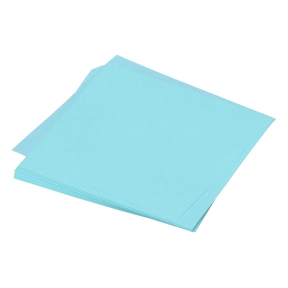 25 Sheet Origami Paper Double Sided Light Blue 10x10 Inch Square Sheet for Art Craft Project