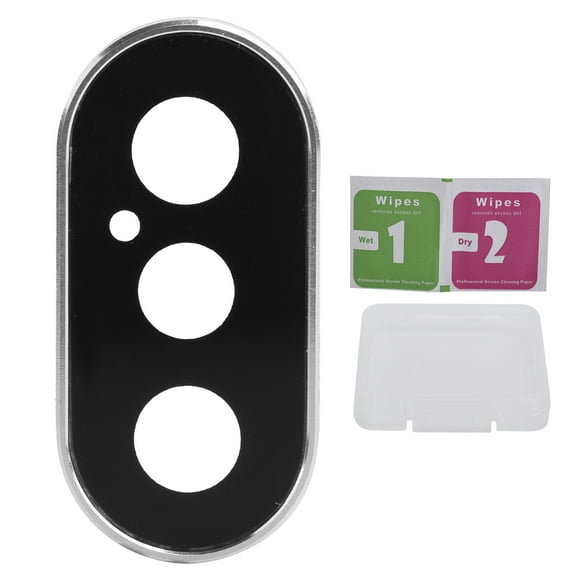 Rear Camera Protective Film, Ultra Thin Aluminum Alloy Frame Phone Lens Protector 3D Cutting For X/XR For X Black Silver