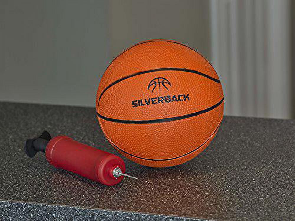 Silverback LED Light-Up Over the Door Mini Basketball Hoop - 18" - Includes Mini Basketball and Air Pump