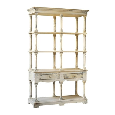 A&B Home Adela French Country Bookcase - White-Color:White,Style:French Country