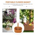 thumbnail image 5 of DEEPCRAFF Handheld Flower Basket Simulation Flowers Woven Flower Basket Light Brown Storage 1Pack, 5 of 5