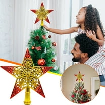 AZXY Christmas Topper, Plastic Christmas Tree Topper, Vintage Rustic Western Christmas Star Topper with Lights for Christmas Tree, Christmas Decoration, Indoor, Outdoor
