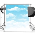 thumbnail image 1 of BSDHOME Polyester 5x7ft Backdrop Bright Sky White Cloud Photography Background Backdrop, 1 of 3
