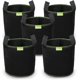 thumbnail image 1 of Bolsas para cultivo de plantas KAIYANG 7 galones Paquete de 5 Macetas de tela color negro, 1 of 5