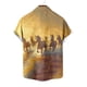 thumbnail image 5 of Mens Casual Manga Corta Botón Abajo Camisas Turndown Cuello Blusa de Impresión, Poliéster Ligero Top de la Moda para el Verano Al Aire Libre Y el Uso Diario, 5 of 6