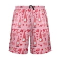 thumbnail image 2 of Men's Pajama Shorts Bottoms with Pockets Soft Lightweight Lounge Sleep Wear Romantic Gnomes with Heart, 2 of 6