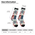 thumbnail image 2 of Honeii Patchwork In Country Style Print Adult Socks,Crew Socks,Casual Calf Socks,Daily Wear Socks for Men & Women, Perfect for Sports, Casual and Everyday Use, 2 of 6