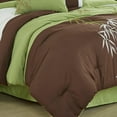 Chezmoi Collection Bengal 7Piece Bamboo Embroidered Comforter Set