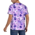 thumbnail image 2 of Fotbe Violet Baseball Jersey Shirt for Men and Women, Casual Short Sleeves Button Down T-Shirt-Large, 2 of 9