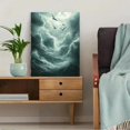 thumbnail image 5 of Qisvanset 12x16 Inch 2D Flat Framed Canvas Art, Bird Soar Stormy Cloud Moody Nature Serene Space Home Wall Decor, 5 of 5