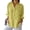 7# Yellow, variant on Fshiont Linen Button Down Shirt Womens Lapel Collar Plus Size 3/4 Sleeve Tunic Tops Trendy Dressy Business Casual Work Blouse Lightweight Vacation Petite Loose Gauze Tee Green XL