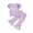Purple, variant on HCYSFG Girls Daddys Girl Outfit Sets 2 Piece Crewneck Short Ruffle Sleeve Clothing Sets Ribbed Top And Flare Pants Matching Sets