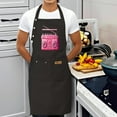 thumbnail image 3 of 2 Pack Adjustable Bib Apron with Denim - Like Design & Pink Boombox Graphic 2 Pockets Perfect for Cooking & Chef Work for Men & Women, 3 of 5