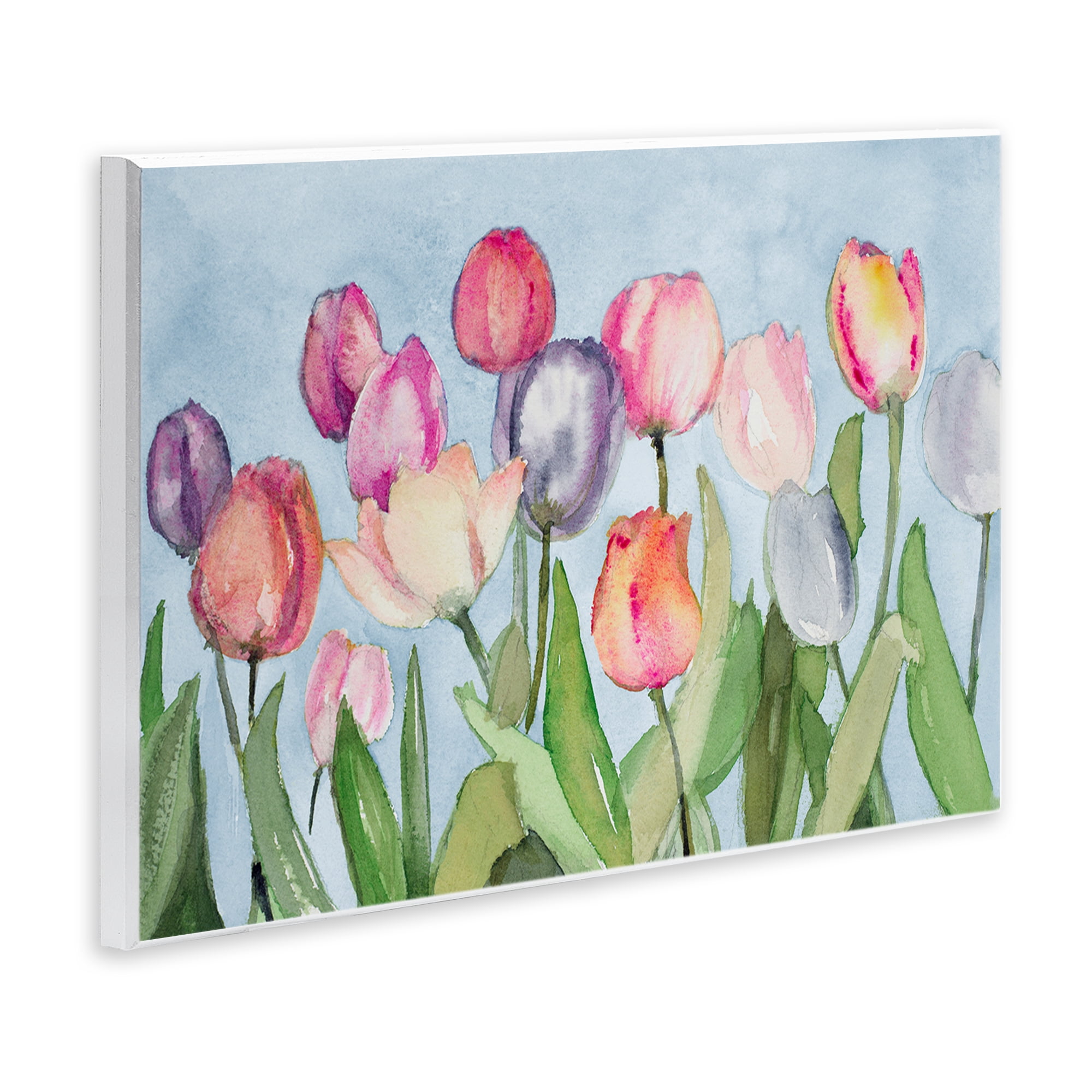 Stupell Industries Soft Tulip Field Plants & Flowers Painting Unframed Art Print Wall Art, 15 x 10