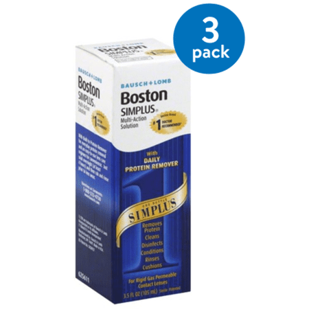 (3 pack) (3 Pack) Bausch & Lomb Boston Multi-Action Solution With Daily Protein Remover Simplus 3.5 fl oz