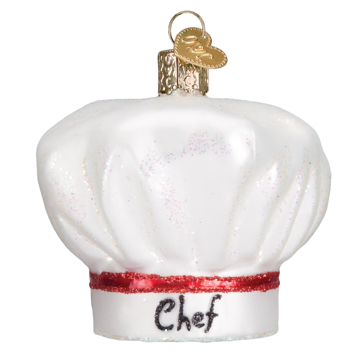 Old World Christmas Chefs Hat Glass Tree Ornament Decoration 32239 FREE BOX New