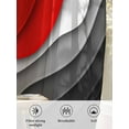 thumbnail image 6 of Sheer Curtains 96 Inches Long, Modern Geometric Abstract Aesthetics Cream Light Filtering Window Curtains for Living Room, Red Black Ombre Rod Pocket Voile Sheer Curtain Drapes, 52"W x 96"L, 2 Panels, 6 of 9